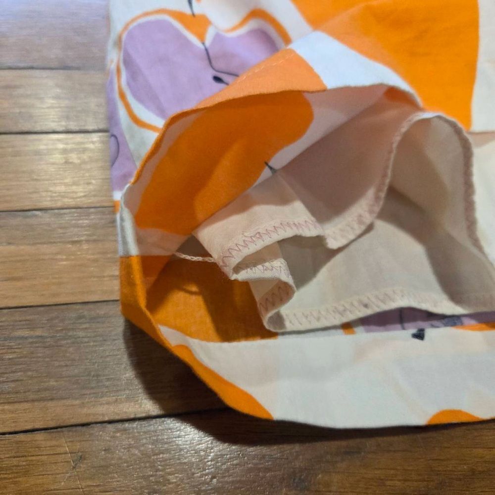 Boden Rare Apple Print Cotton Orange and White A-Line Skirt 12L - Picture 11 of 11